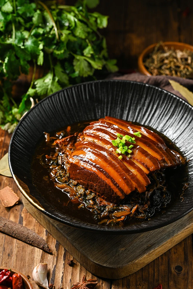梅菜扣肉(配饼) - Steamed Pork with Preserved Vegetable & Bun - XIANGWEI CHINESE CUISINE signature